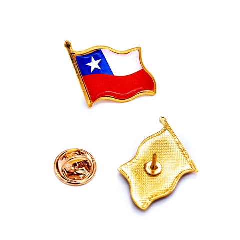 Pin Bandera Chile 2.2 X2cm X12uni