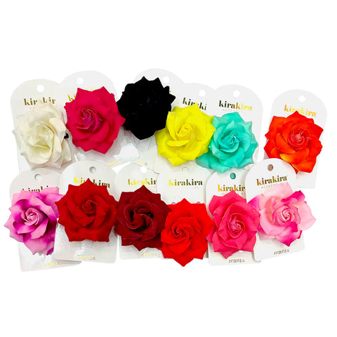 Pinche Rosa Gamuza 7.5cm Colores X12uni