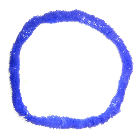 Collar Hawai Plastico Azul x12