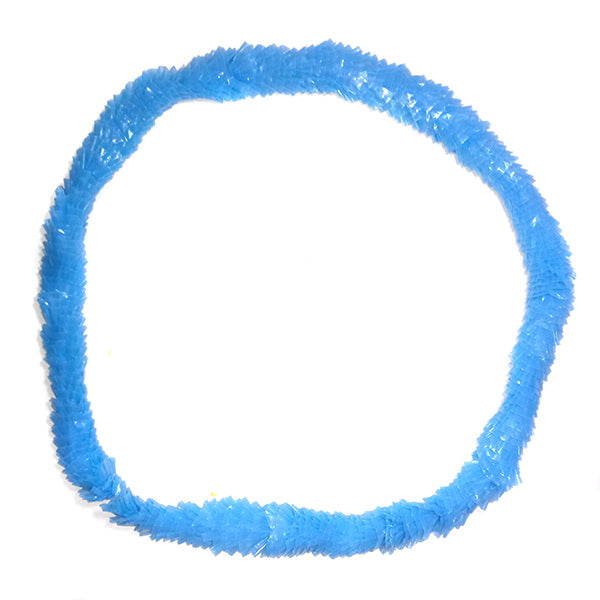 Collar Hawai Plastico Celeste x12