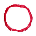 Collar Hawai Plastico Rojo x12
