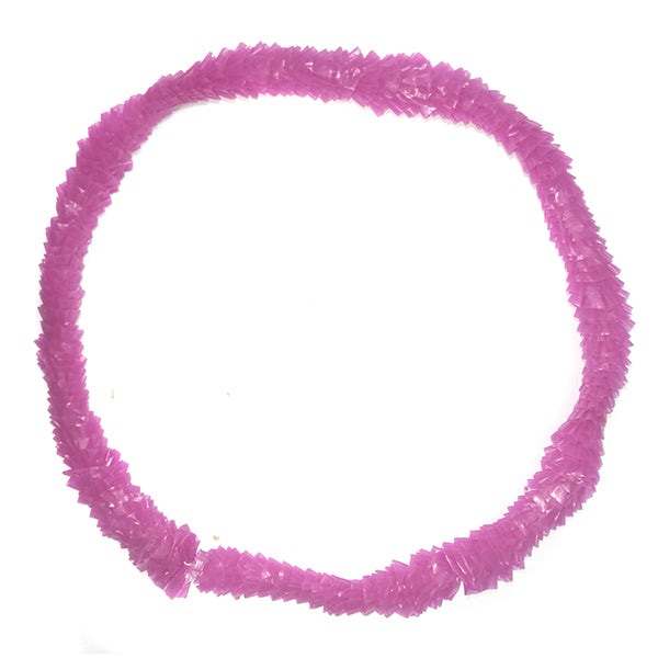 Collar Hawai Plastico Rosado x12