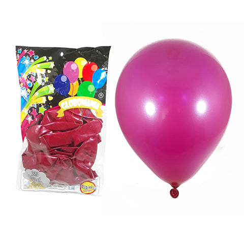 Globo 09 Standard Metal Fucsia X 25