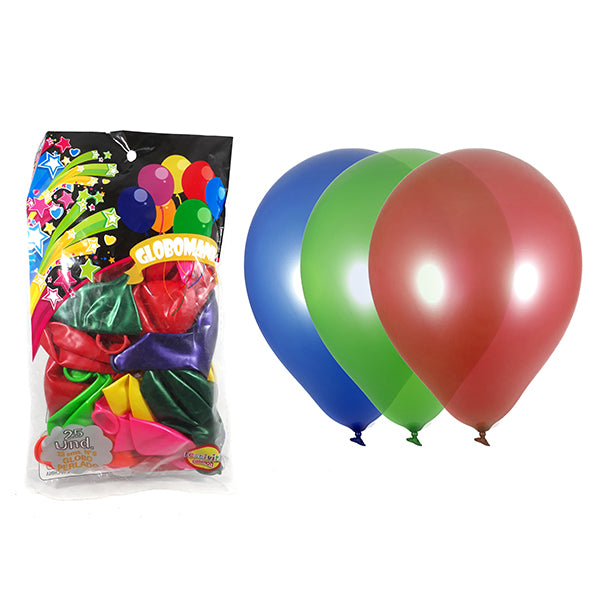 Globo 09 Standard Metal Surtido X 25