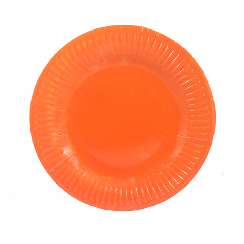 Plato 7 Naranjo Carton x10