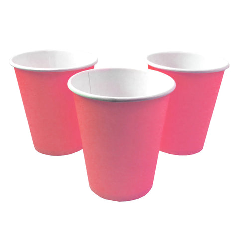 Vaso Carton 7 Oz Rosado x10