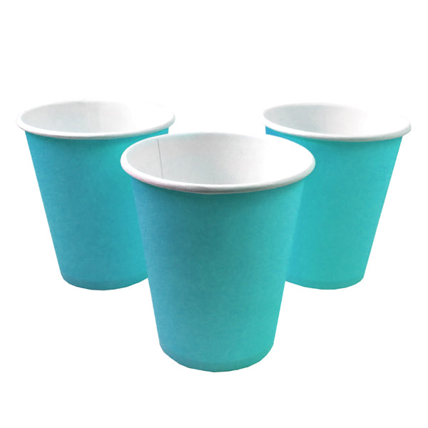 Vaso Carton 7 Oz Celeste x10