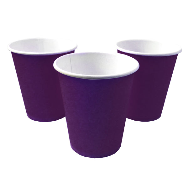 Vaso Carton 7 Oz Morado x10