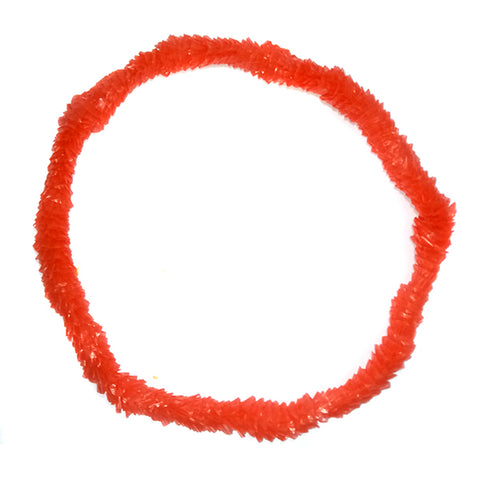 Collar Hawai Plastico Naranjo x12