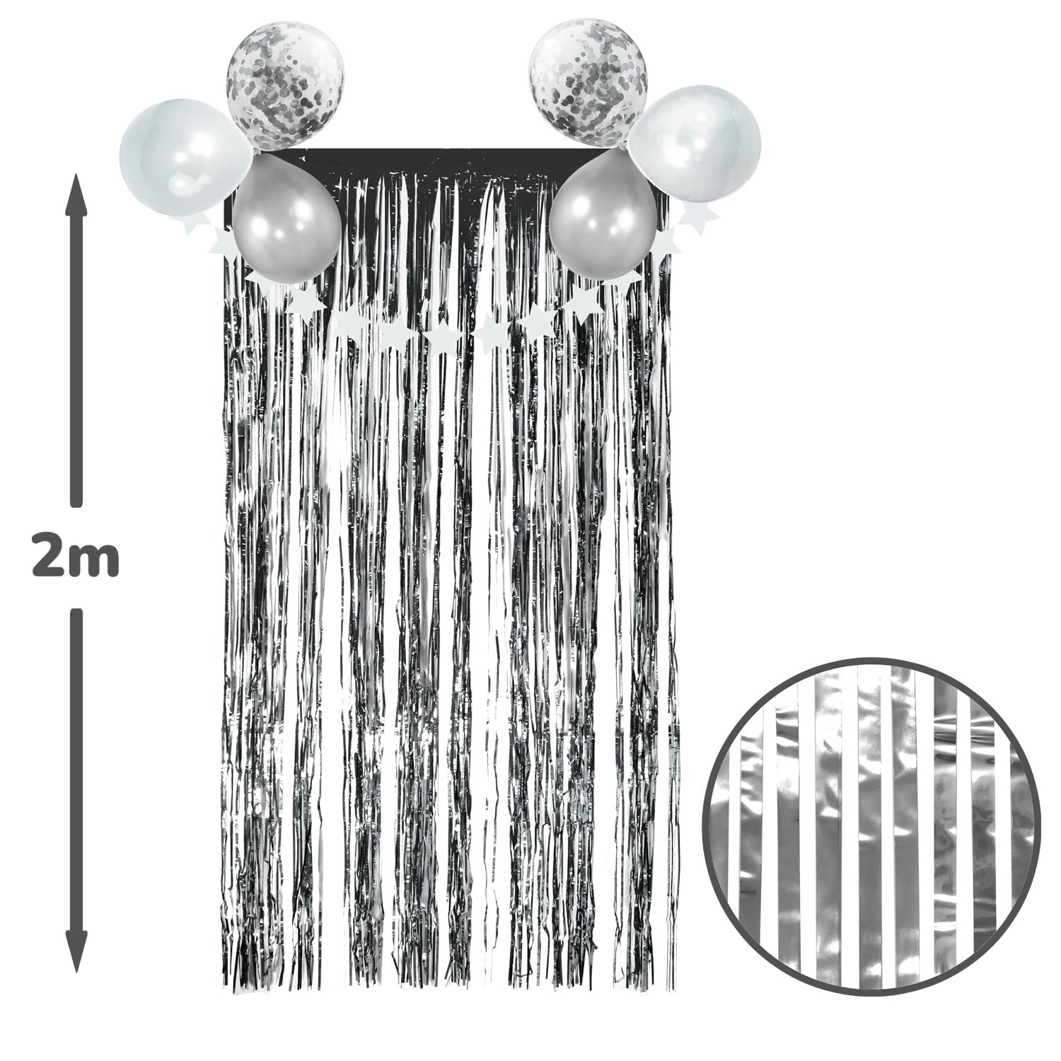 Cortina Metalica Eco Plata 2m x1