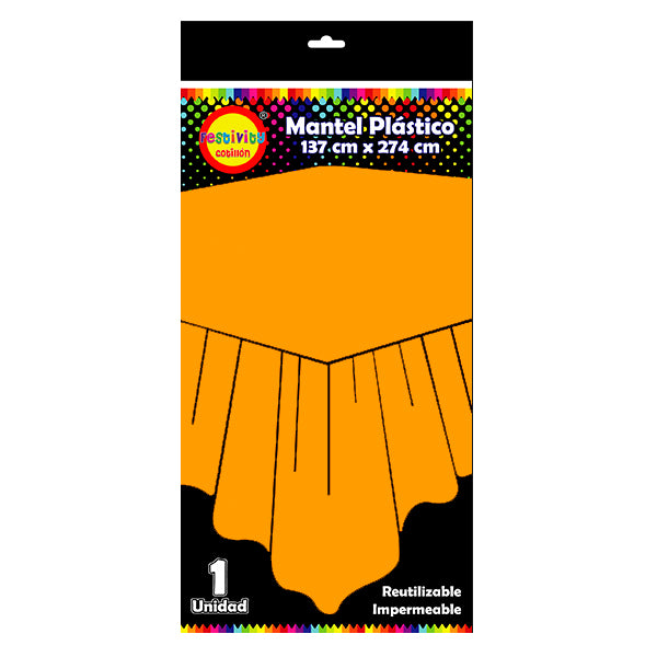 Mantel Reutilizable 137x274 Naranjo
