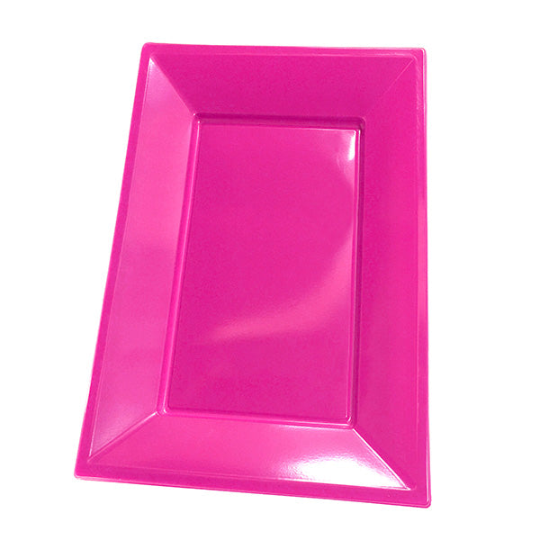 Bandeja Rect Grande Rosado Fuerte x3 uni