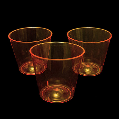 Vaso Shot Acrilico Neon Naranjo X30