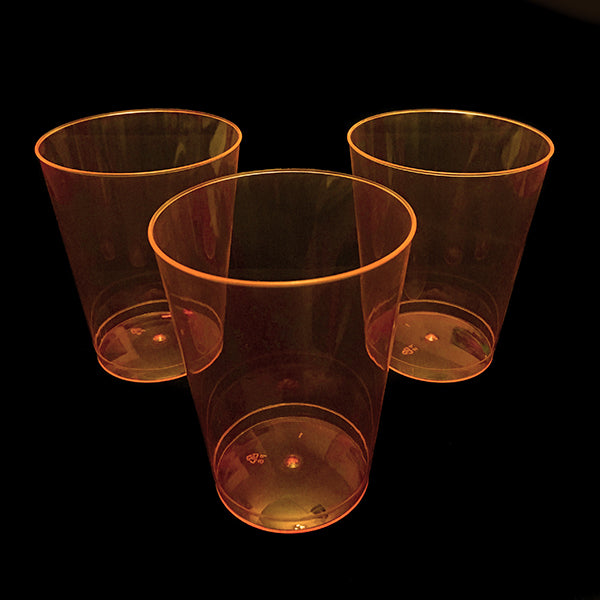 Vaso Acrilico 230 Ml Neon Naranjo x10