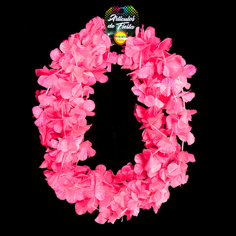 Collar Flor Fluor Fucsia x6