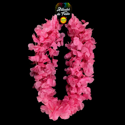 Collar Flor Liso Fucsia x6