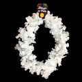 Collar Flor Liso Blanco x6