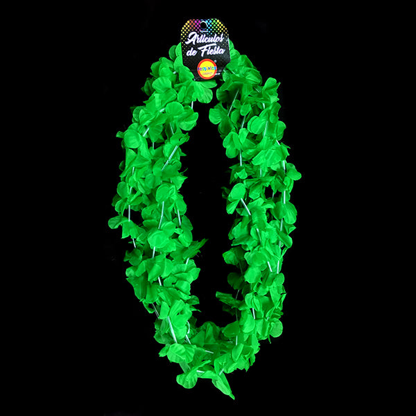 Collar Flor Liso Verde Lima x6