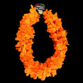 Collar Flor Liso Naranjo x6