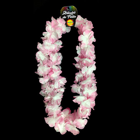 Collar Flor Rosado/blanco x6