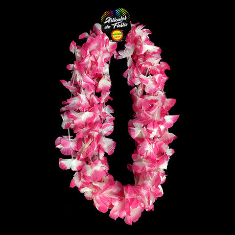 Collar Flor Fucsia/blanco x6