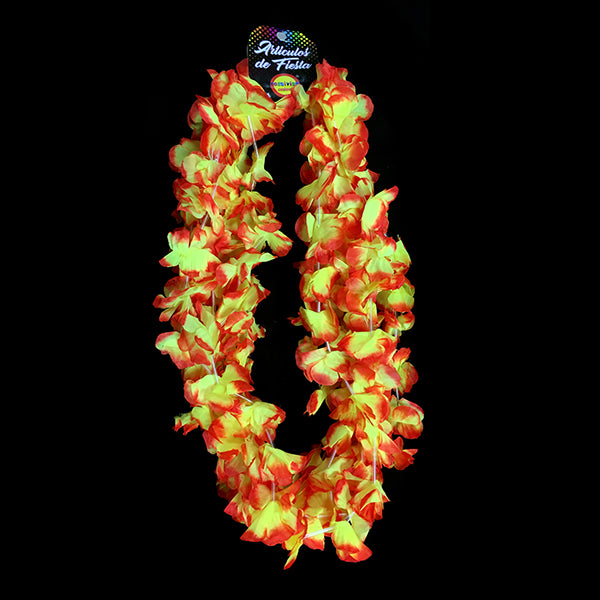 Collar Flor Naranjo/amarillo x6