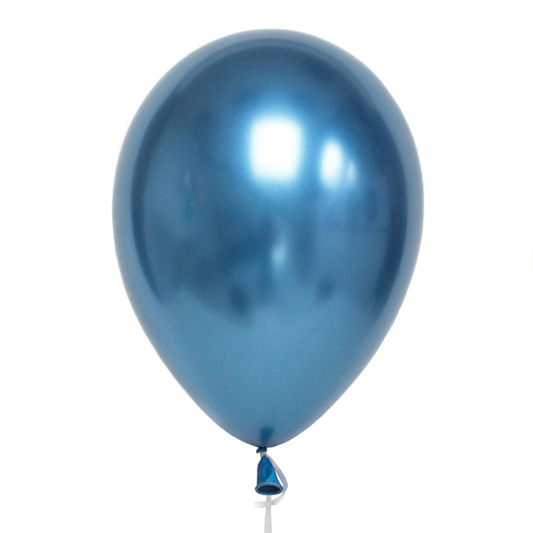 Globo 12 Chrome Azul x12 Un