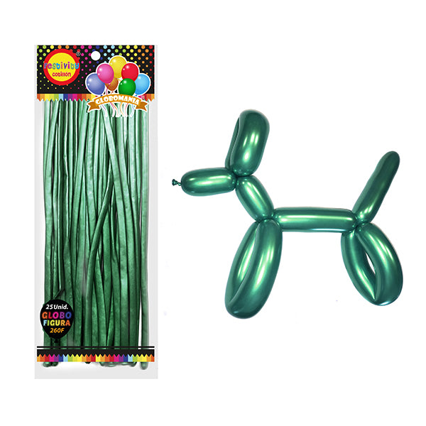 Globo Figura Chrome Verde X25