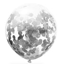 Globo 12 Confetti Plateado x12 uni
