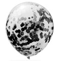 Globo 12 Confetti Negro x12 uni