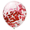 Globo 12 Confetti Rojo x12 uni