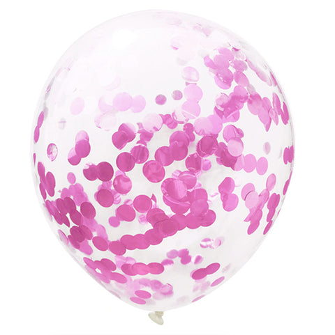 Globo 12 Confetti Rosado x12 uni