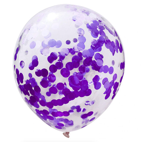 Globo 12 Confetti Morado x12 uni