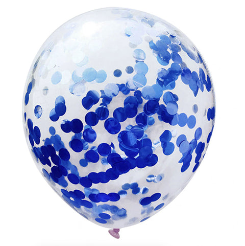 Globo 12 Confetti Azul x12 uni