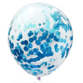 Globo 12 Confetti Celeste x12 uni