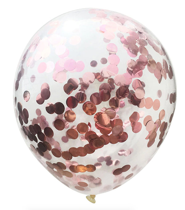 Globo 12 Confetti Rose Gold x12 uni