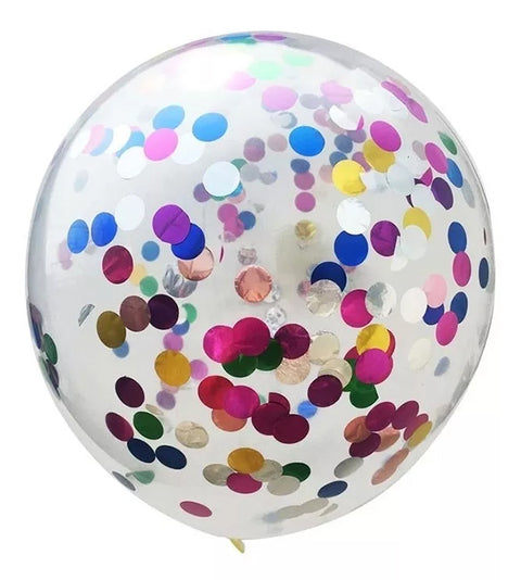 Globo 12 Confetti Arcoiris x12 uni
