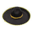 SOMBRERO MEXICANO NEGRO MEDIANO X1UNI