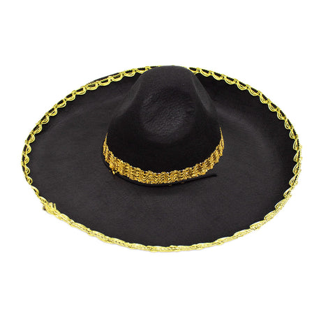 SOMBRERO MEXICANO NEGRO MEDIANO X1UNI