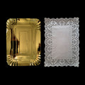 Bandeja Rectangular Blonda 25x35 Dorado x1 uni
