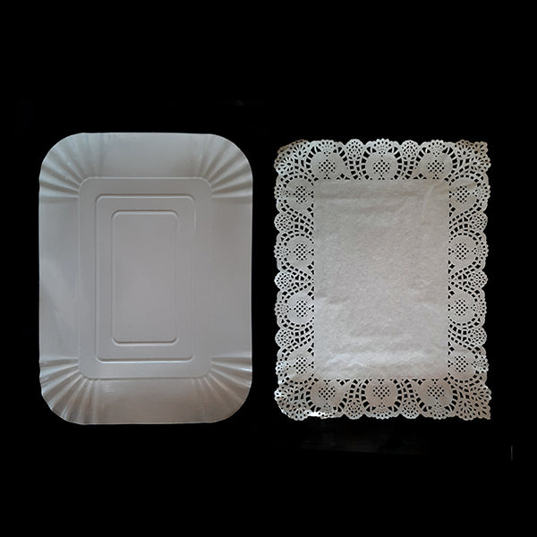 Bandeja Rectangular Blonda 29x39 Blanco x1 uni