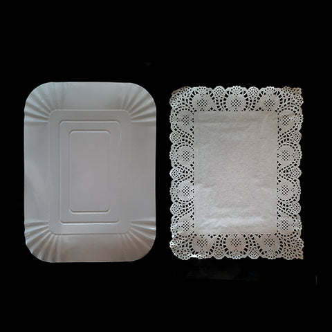 Bandeja Rectangular Blonda 29x39 Blanco x1 uni