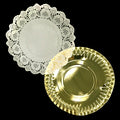 Bandeja Redonda Blonda 33 Cm Dorado x1 uni