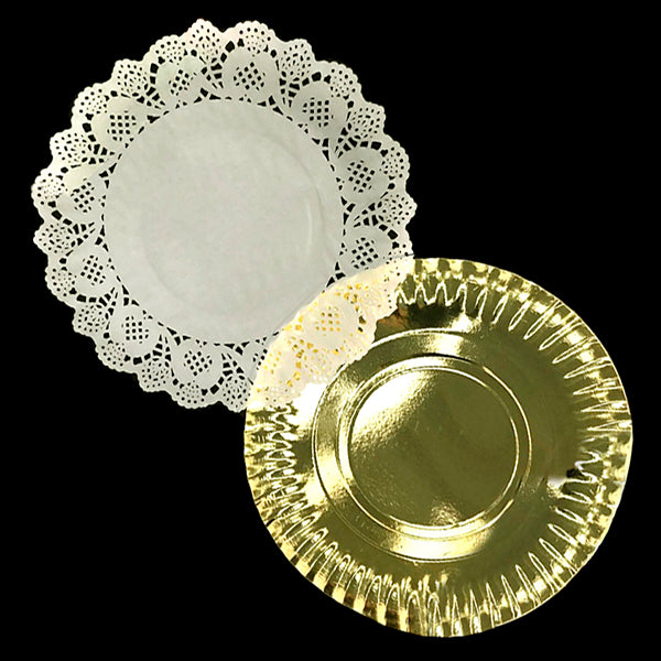 Bandeja Redonda Blonda 33 Cm Dorado x1 uni