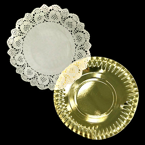 Bandeja Redonda Blonda 33 Cm Dorado x1 uni