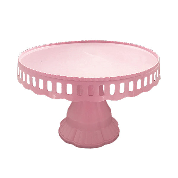 Bandeja Torta Plastico Rosado 24cm x1 uni