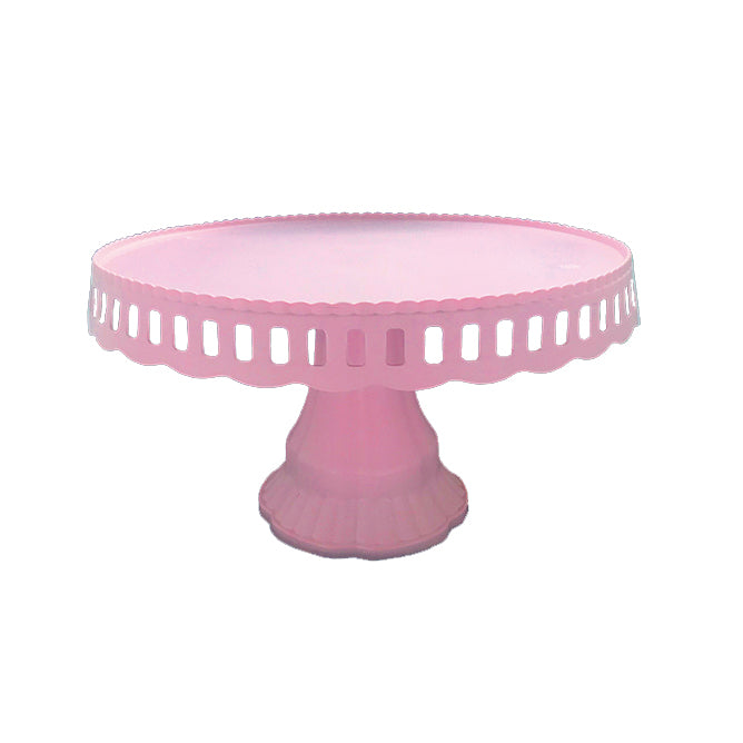 Bandeja Torta Plastico Rosado 27cm x1 uni