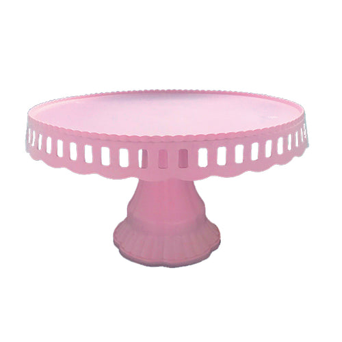 Bandeja Torta Plastico Rosado 30cm x1 uni