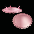 Bandeja Candy Bar Redondo 34cm Rosado x1 uni