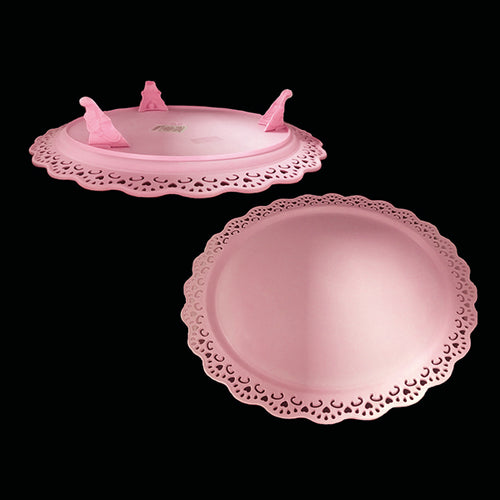 Bandeja Candy Bar Redondo 34cm Rosado x1 uni